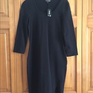 Black express body con dress